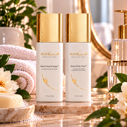 Cute on Purpose™ Duo featuring Bare Face Energy™ Hydrating Foaming Cleanser and Beautifully Kept™ Age-Defying Face Cream by MADRadiance